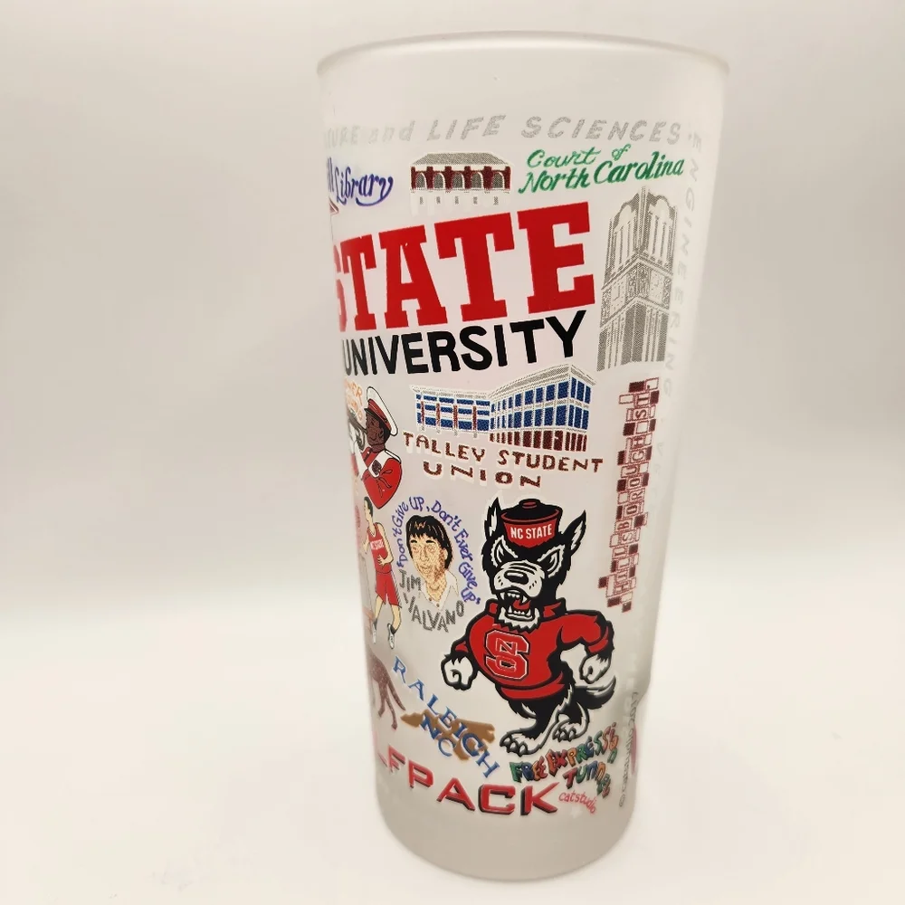 Catstudio NC State University Collegiate‎ Frosted Glass - Wolfpack Ncsu Raleigh